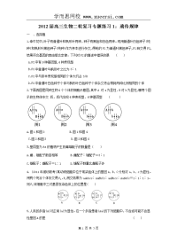 2012届高三生物二轮复习专题练习1：遗传规律