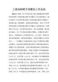 工商局网吧专项整治工作总结