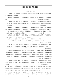 中考满分作文开头结尾集锦