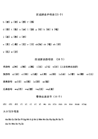 汉语拼音声母表