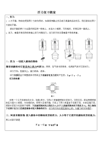 初中物理浮力复习教案