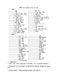 高中英语book1Unit2复习资料