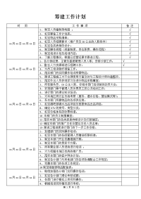 筹备工作计划表