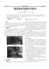 隧道涌水处理技术探讨