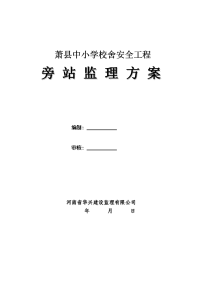 工程旁站监理方案23