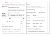 高中英语 Module 6 Reading and Vocabulary教案 新人教版必修1 教案