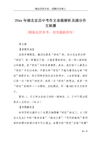 20xx年湖北宜昌中考作文命题解析及满分作文展播(共5页)