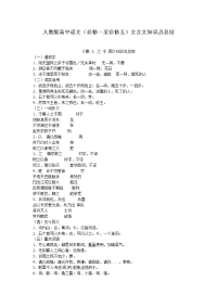 人教版高中语文(必修一至必修五)文言文知识点总结