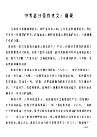 中考满分作文范文及技巧