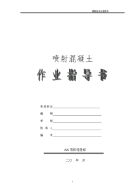 客运专线铁路隧道工程喷射砼施工作业指导书