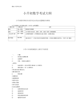 小升初考试大纲(数学)