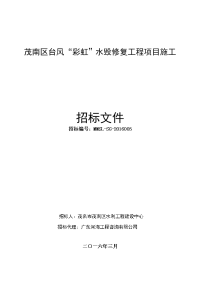 高州市大井镇高冲水库及泗水镇鸭仔嶂水库除险加固工程施 …