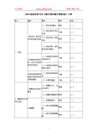 2018检验技师考试微生物和微生物检验大纲