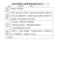 大班数学《快乐家园》集体备课活动记录样表2