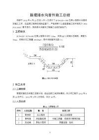 路堤排水沟首件施工总结