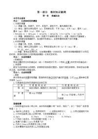 2014年初中物理中考复习教学导学案