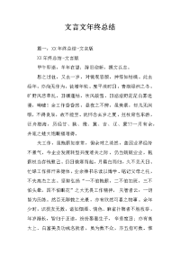 文言文年终总结