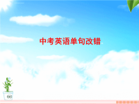 初中英语复习单句改错
