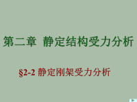 结构力学课件：2-2 静定刚架受力分析