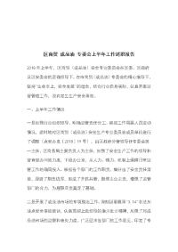 区商贸 成品油 专委会上半年工作述职报告