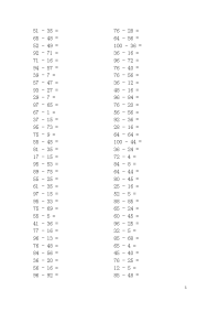 100以内加减法混合