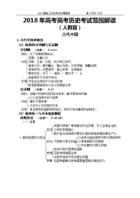 2018年高考高考历史考试范围解读