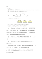 初中物理压强知识点归纳与练习