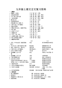 九年级文言文