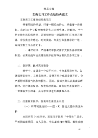 支教实习工作总结经典范文