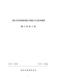 xxx市政基础设施工程施工安全技术规程燃气管道工程手册