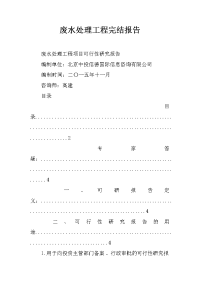 废水处理工程完结报告