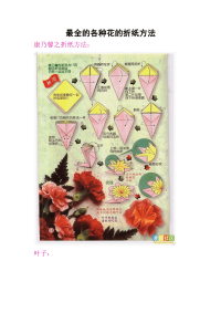 最全的各种花的折纸方法