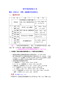 初中英语名词用法归纳总结