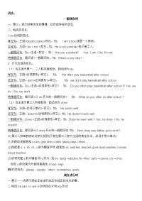 小学英语语法句型