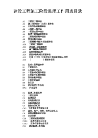 《工程施工土建监理建筑监理资料》建设工程施工阶段监理工作用表