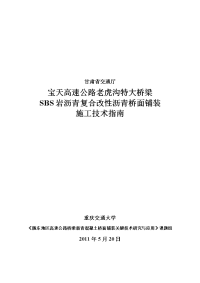 宝天高速老虎沟大桥桥面铺装施工指南2