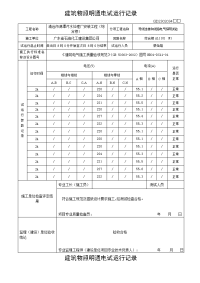 建筑物照明通电试运行记录(综合楼)