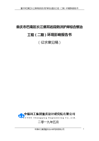 重庆巴南区长江佛耳岩段防洪护岸综合整治工程二期环