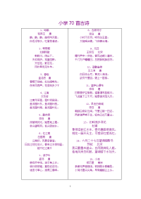 小学必背70首古诗词