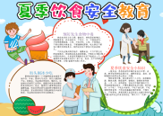 清新风夏季饮食安全教育手抄报电子小报word小报.docx