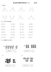 幼儿园大班数学练习题(word版)