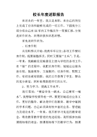 校长年度的述职报告