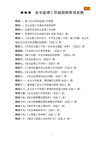 安全监理工作流程和常用表格
