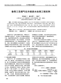 鲁奇工艺煤气化冷凝废水处理工程实例