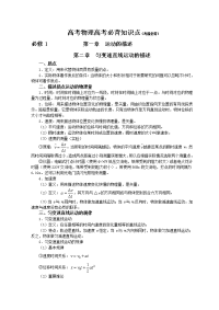 高考物理高考必背知识点
