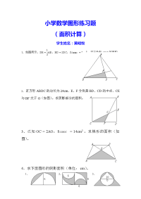 小学数学图形练习题