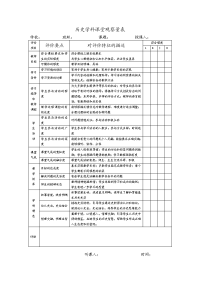 历史学科课堂观察量表