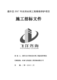 通许2017年农田水利工程维修养护项目