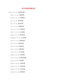 高中英语 固定搭配总结