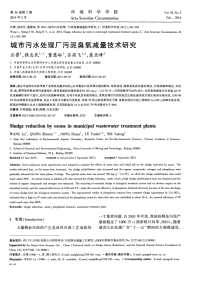 城市污水处理厂污泥臭氧减量技术研究-论文